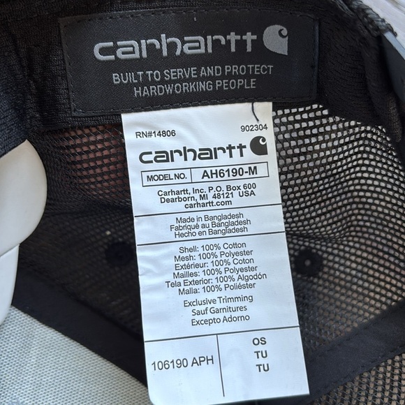 Carhartt Force Sweatband, snap back,canvas/mesh ball cap, C patch logo,dry fast - Picture 9 of 9